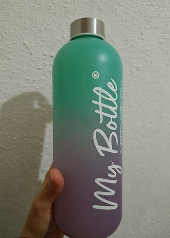 Yeşil ve Mor Renkli Çocuk Termos Şişesi - Görsel 2