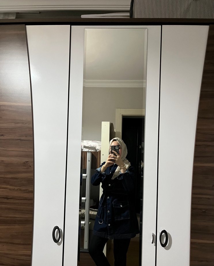 Lacivert Çerçeveli Boy Aynası - Görsel 2