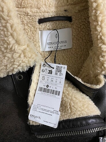 s Beden Stradivarius kadın crop biker ceket