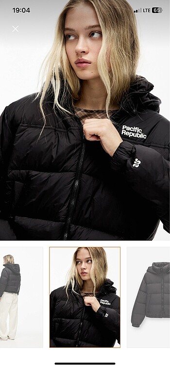 m Beden Pull Bear şişme mont