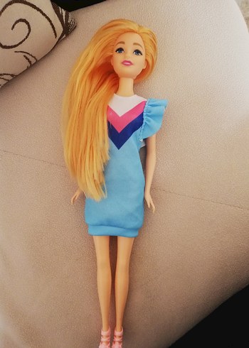 Barbie Mavi Elbiseli Pastel Bebek