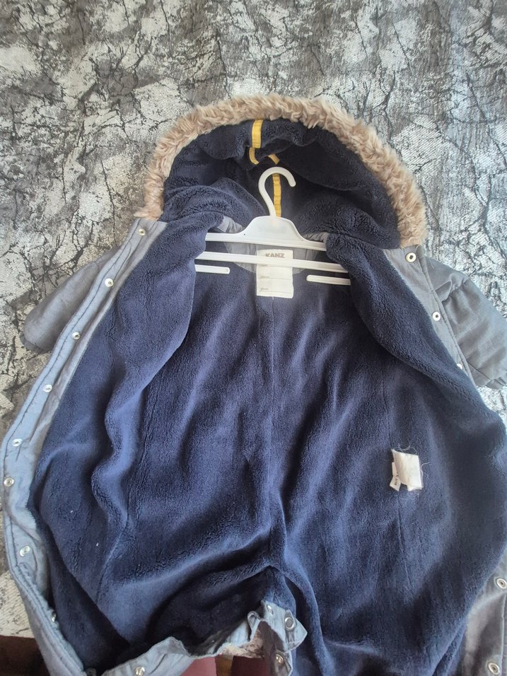 Gri Kürklü tulum - Görsel 2