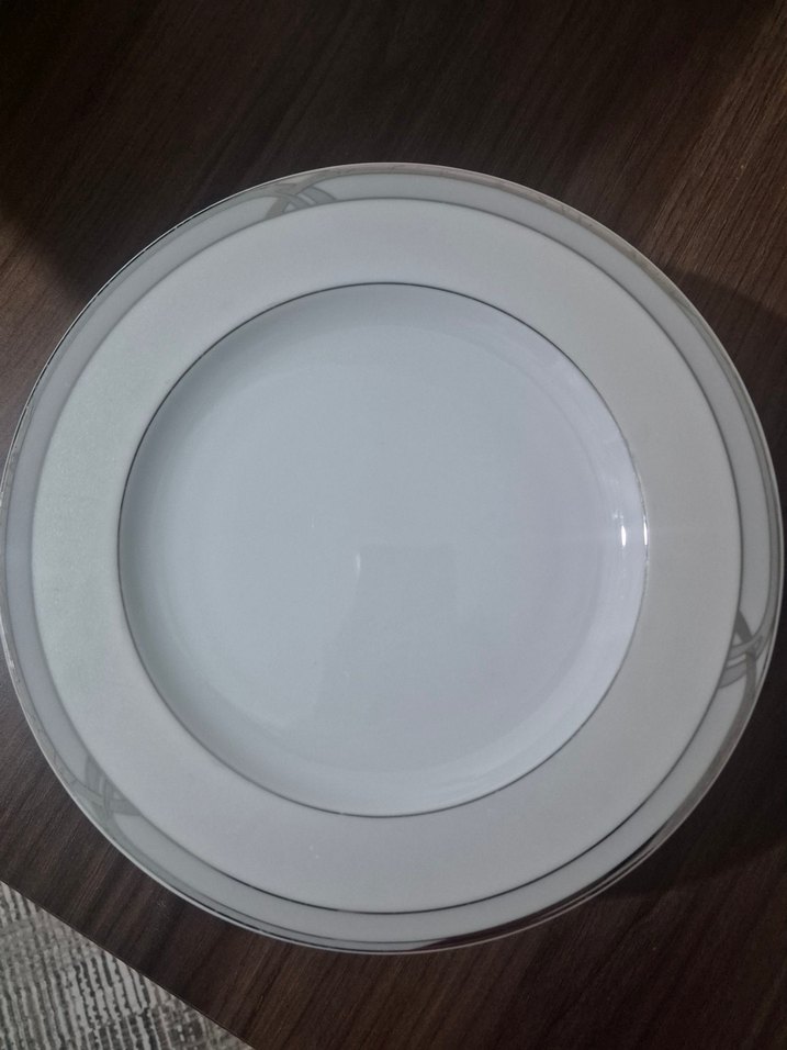 Gri-Beyaz Desenli servis tabağı - Görsel 3