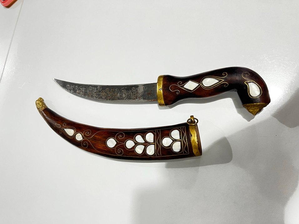 Kahverengi Oyma Ahşap Antep el işçilikli - Görsel 3