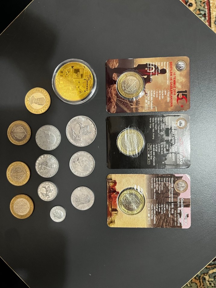 Karışık eski ve yeni para lotu - Görsel 2