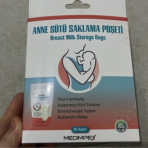 Anne sütü saklama poşeti