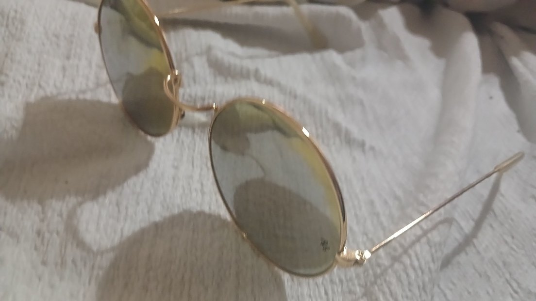 Gözlük Altın Renk yansımalı  yuvarlak 
Kadın Güneş Gözlüğü - Görsel 3