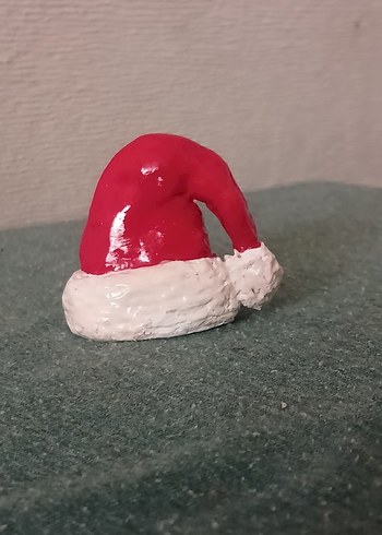 Kırmızı Noel Şapkası Biblosu el yapımı - Görsel 2