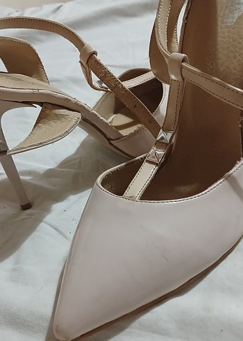 Bej pudra Stiletto Topuklu Klasik Kadın Ayakkabı 37