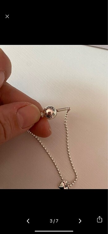 Beden Pandora bileklik mini kalp charm