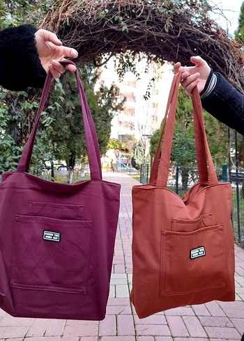 Bordo Fermuarlı Kadın Omuz Çantası bez kumaş
