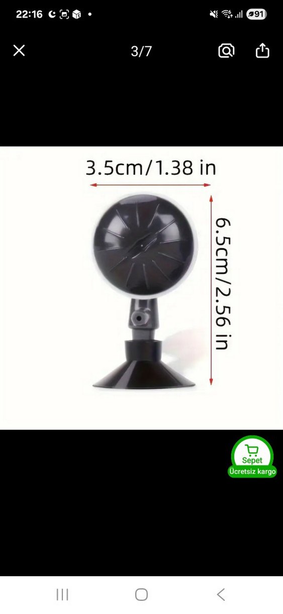 Siyah Balık Hava Taşı Difüzörü - Görsel 2