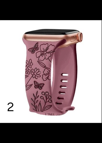 Çiçek Desenli Çok Renkli Akıllı Saat Kayışları - Görsel 3