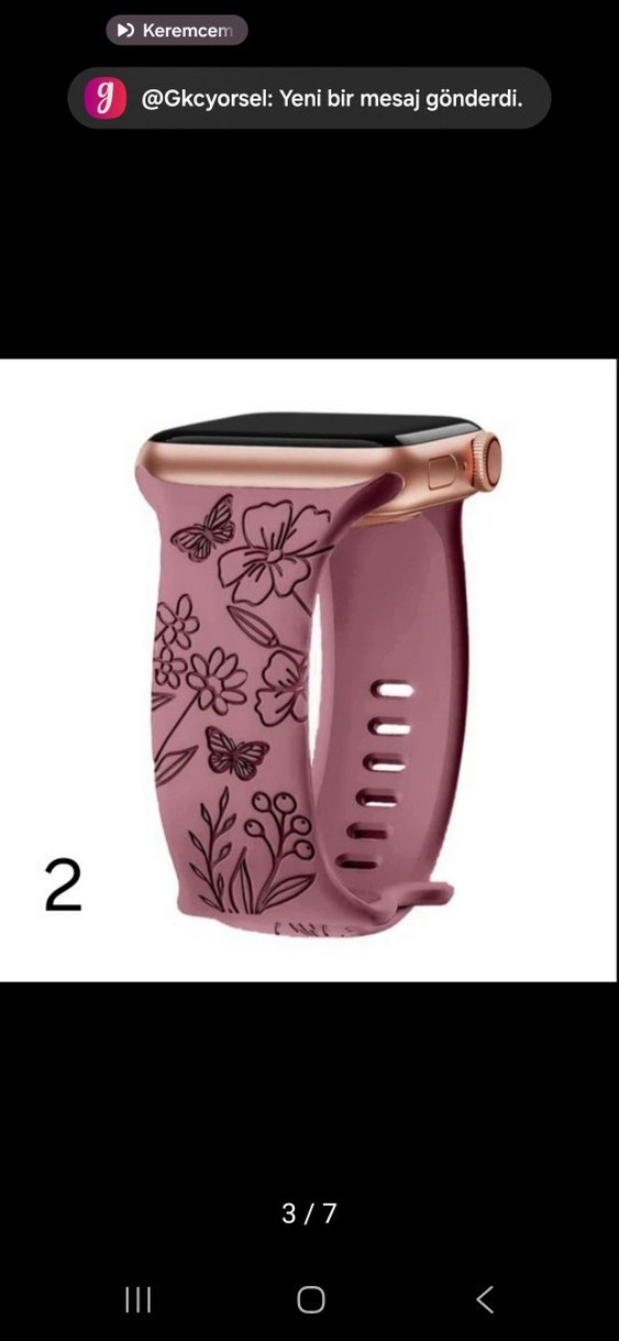 Çiçek Desenli Çok Renkli Akıllı Saat Kayışları - Görsel 3