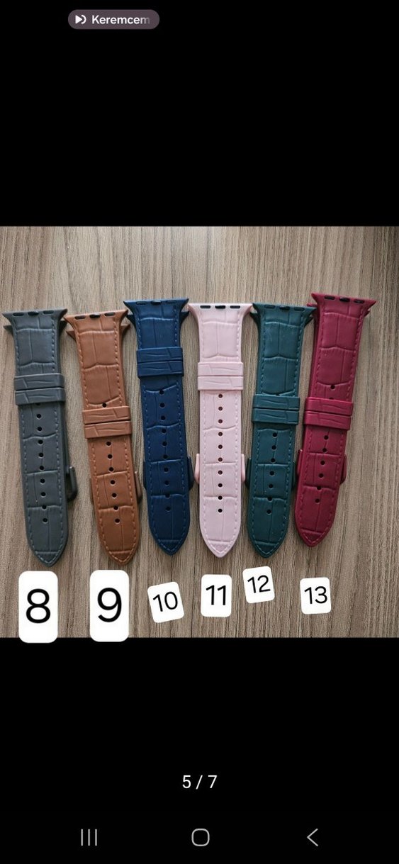 Çiçek Desenli Çok Renkli Akıllı Saat Kayışları - Görsel 5