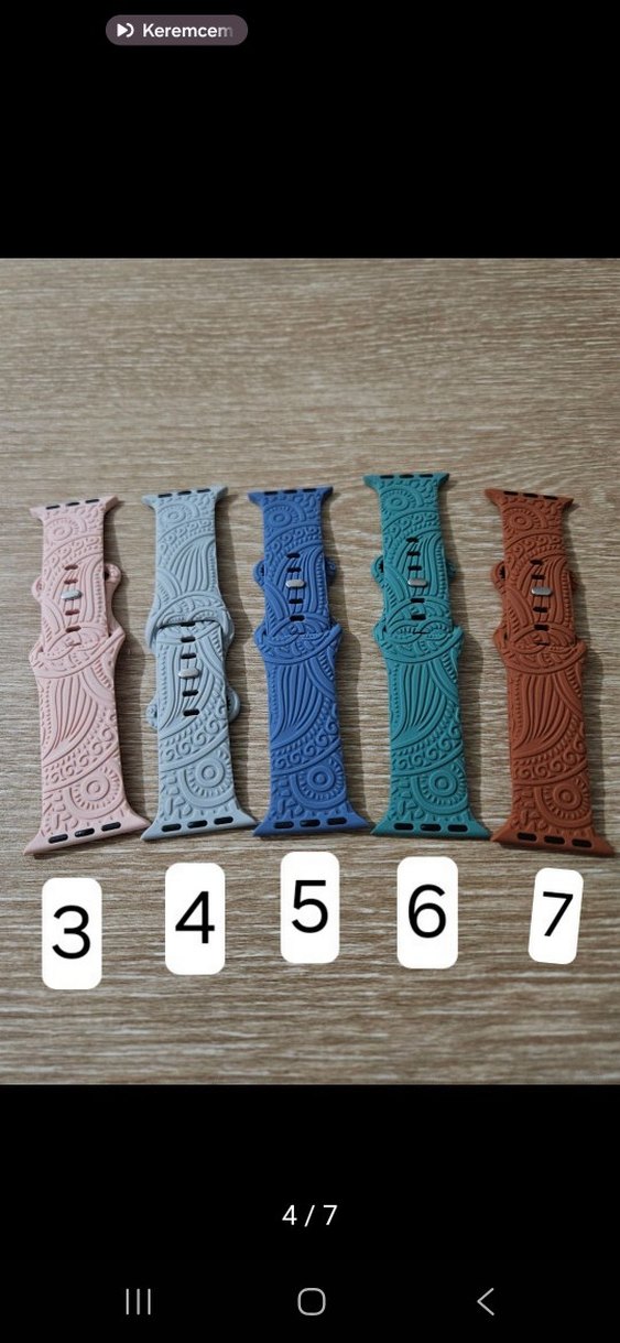 Çiçek Desenli Çok Renkli Akıllı Saat Kayışları - Görsel 4