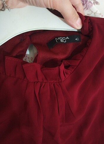 42 Beden bordo Renk #elbise#tesetturelbise#abiyeelbise