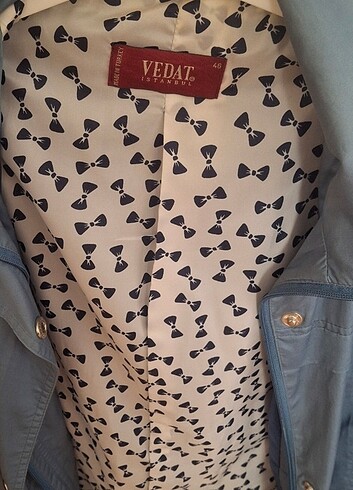 46 Beden mavi Renk Trenchcoat