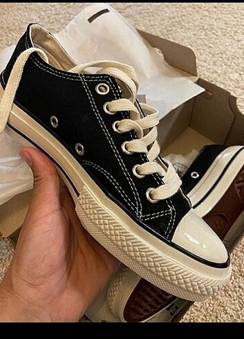 37 Beden siyah Renk Converse unisex ayakkabı İthal üst kalite Kutulu etiketli bark