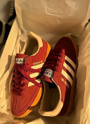 38 Beden bordo Renk Adidas samba siyah İthal QR kodu mevcut Kutulu etiketli barkod