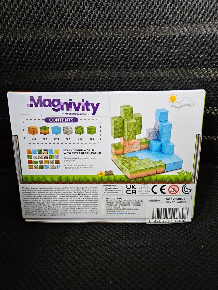 47 Parça Manyetik Küpler Yapı Blokları Orman Minecraft - Görsel 2