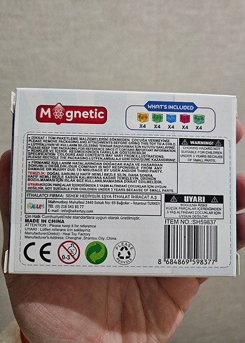 20 Parça Manyetik Küpler Yapı Blokları Renkli Geometri Oyuncak - Görsel 2