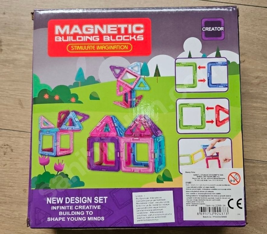 14 Parça Renkli Manyetik Yapı Blokları Eğitici Oyuncak - Görsel 2