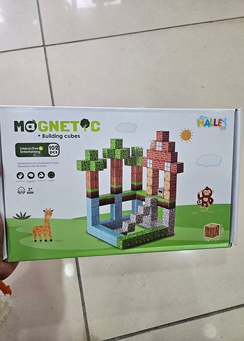 102 Parça Manyetik Küpler Yapı Blokları Orman Seti Minecraft - Görsel 2