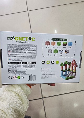 102 Parça Manyetik Küpler Yapı Blokları Orman Seti Minecraft - Görsel 3