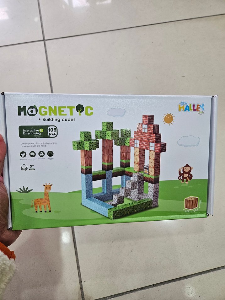 102 Parça Manyetik Küpler Yapı Blokları Orman Seti Minecraft - Görsel 2