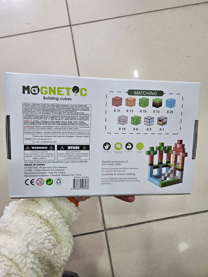 102 Parça Manyetik Küpler Yapı Blokları Orman Seti Minecraft - Görsel 3