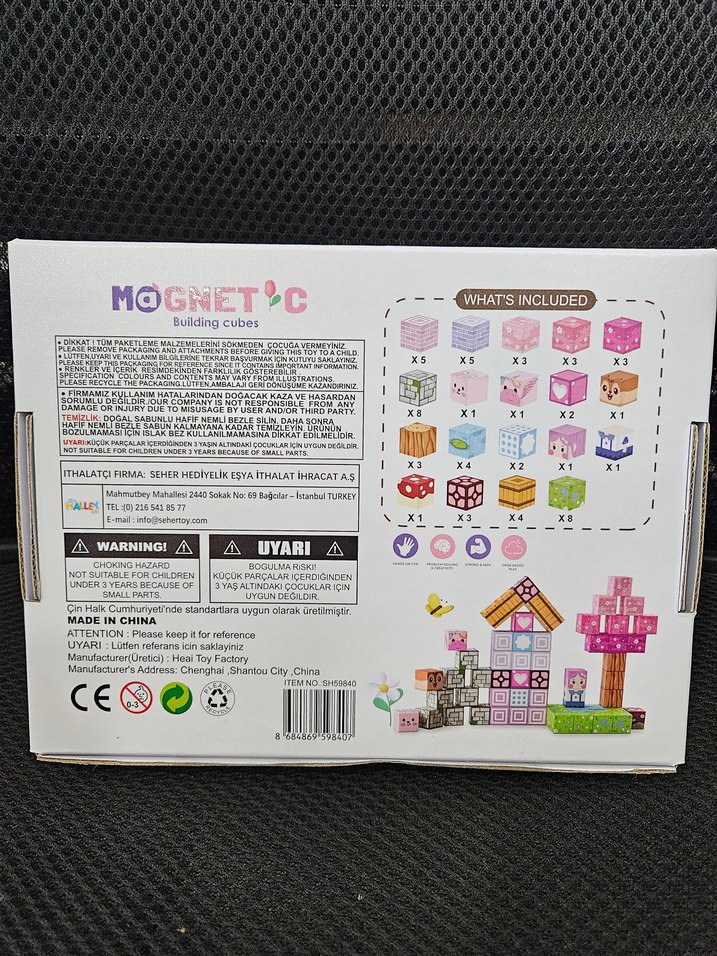 Renkli Manyetik Bloklar 59 Parça Yapı Blokları - Görsel 2