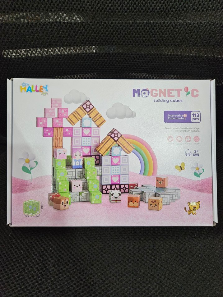 113 Parça Manyetik Küpler Yapı Blokları Prenses - Görsel 2