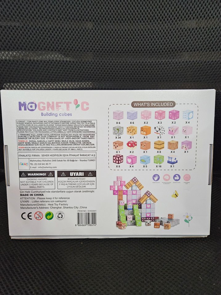 113 Parça Manyetik Küpler Yapı Blokları Prenses - Görsel 3