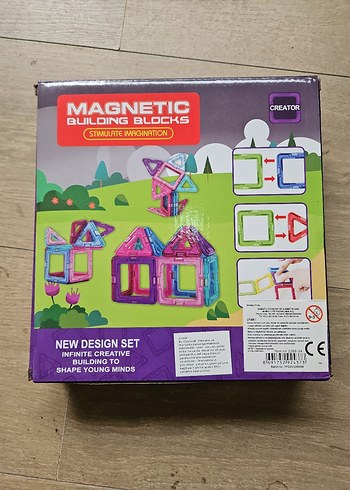 14 Parça Renkli Manyetik Yapı Bloklar Set - Görsel 2