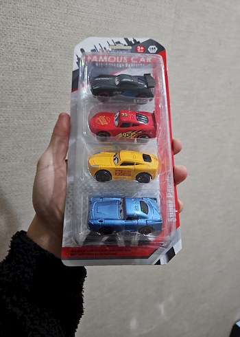 McQueen Cars Metal Şimşek Arabalar Renkli Oyuncak Araba Set 4'lü - Görsel 2