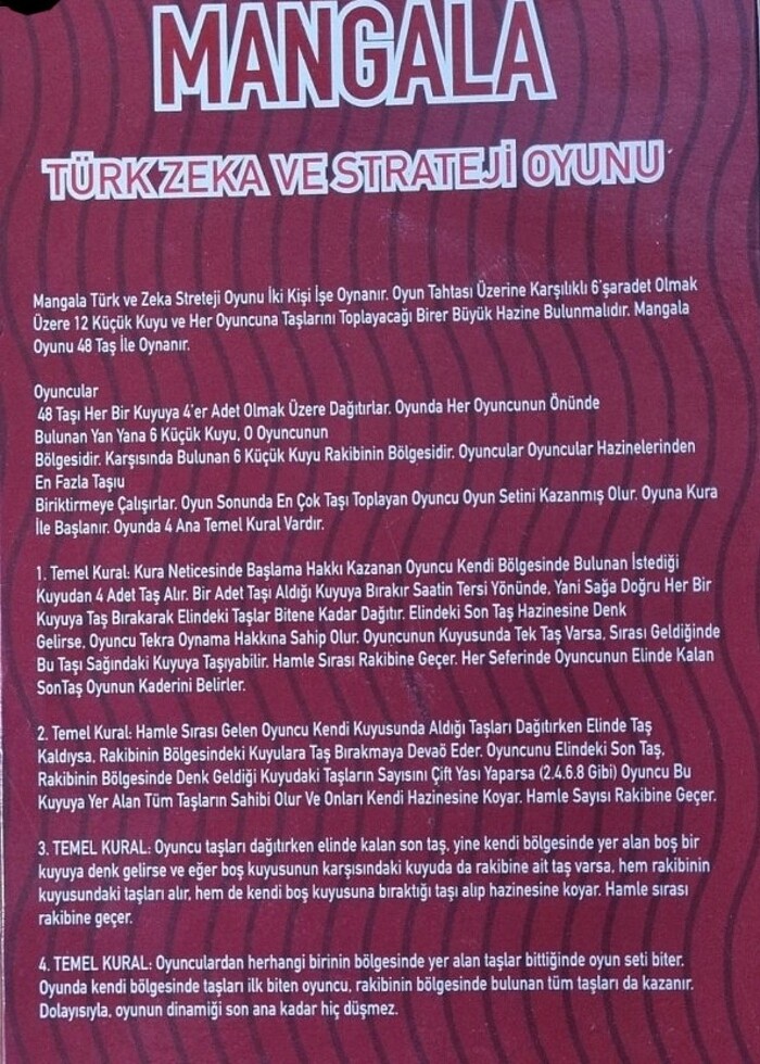 Osmanlı Mangala Türk Zeka Oyunu - Görsel 3