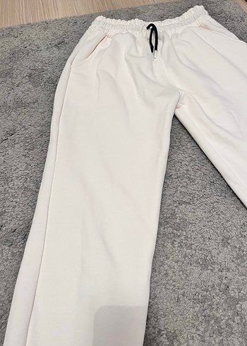 Kadın Beyaz Rahat Kesim Sweatpant - Görsel 2