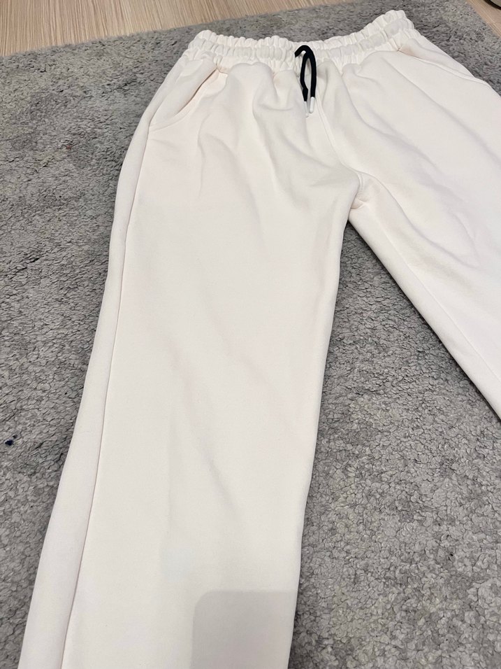 Kadın Beyaz Rahat Kesim Sweatpant - Görsel 2