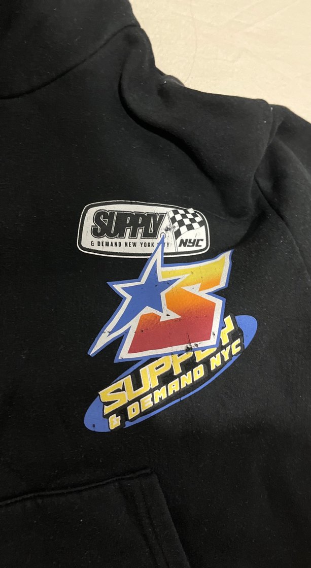 Erkek Siyah Baskılı Kapüşonlu Oversize Sweatshirt - Görsel 3