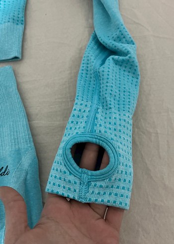 Turkuaz Kadın Spor Triko Üst - Görsel 2