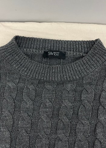 Gri Örgü Kadın elbise - Görsel 3