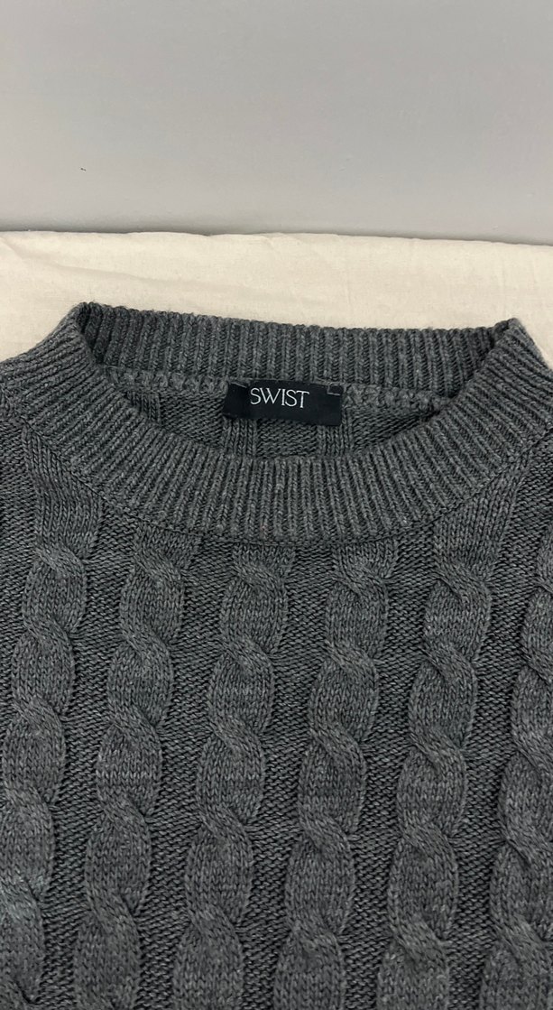 Gri Örgü Kadın elbise - Görsel 3