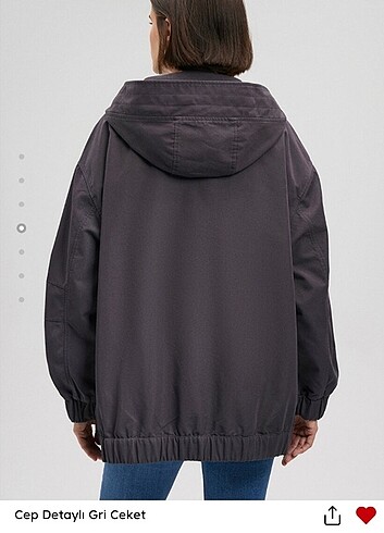 s Beden Mavi, gri oversize ceket