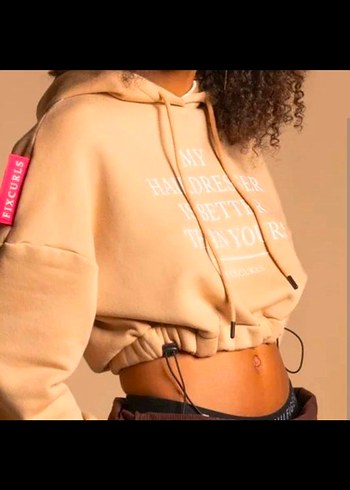 Diğer Bej Baskılı Mini Sweatshirt