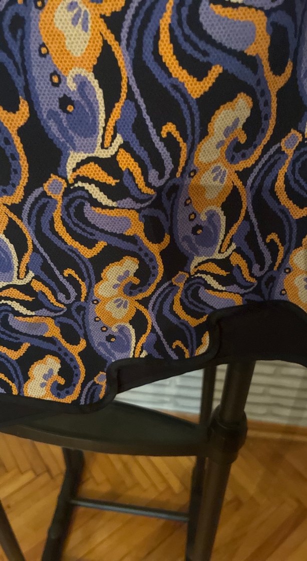 Drapeli Yılan Desenli Mini Hamile Eteği - Görsel 2