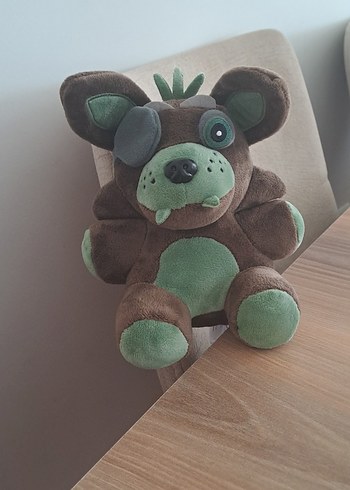 Foxy Kahverengi Yeşil Peluş Oyuncak Köpek