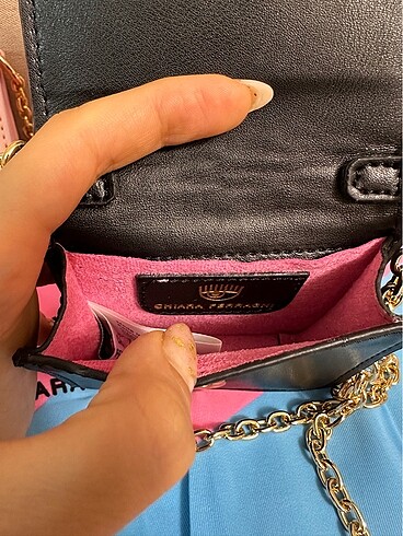  Beden siyah Renk CHIARA FERRAGNI mini çanta kartlık