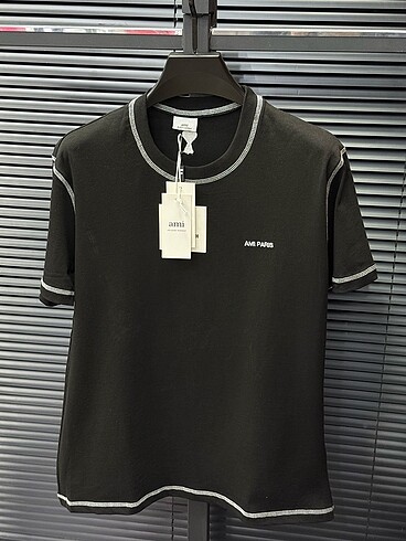 AMI PARIS SİYAH OVERSIZE T-SHIRT