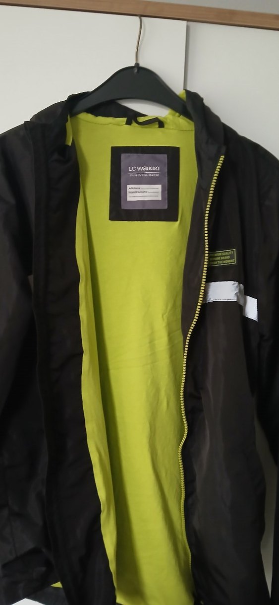 Erkek siyah Fermuarlı Sokak Stili Yağmurluk - Görsel 5